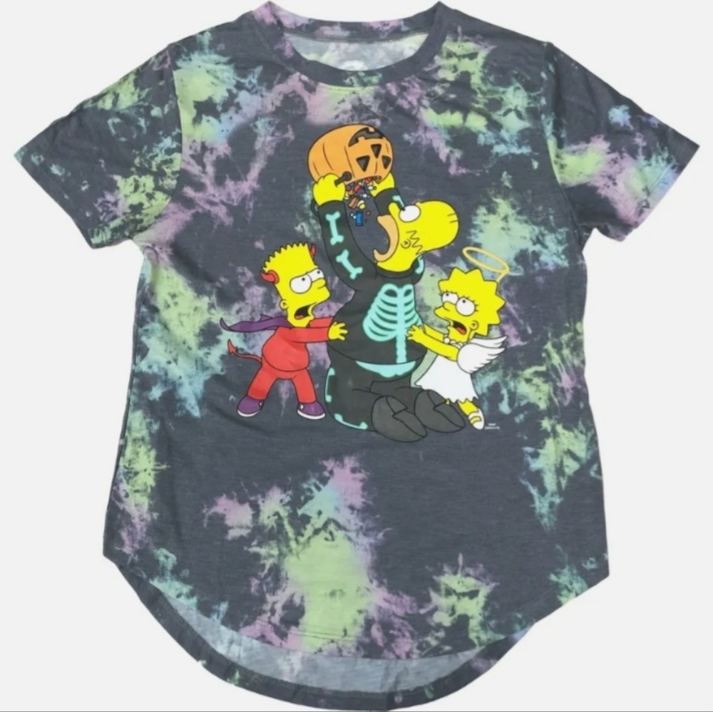 Womens size small Simpsons halloween tie dye shirt